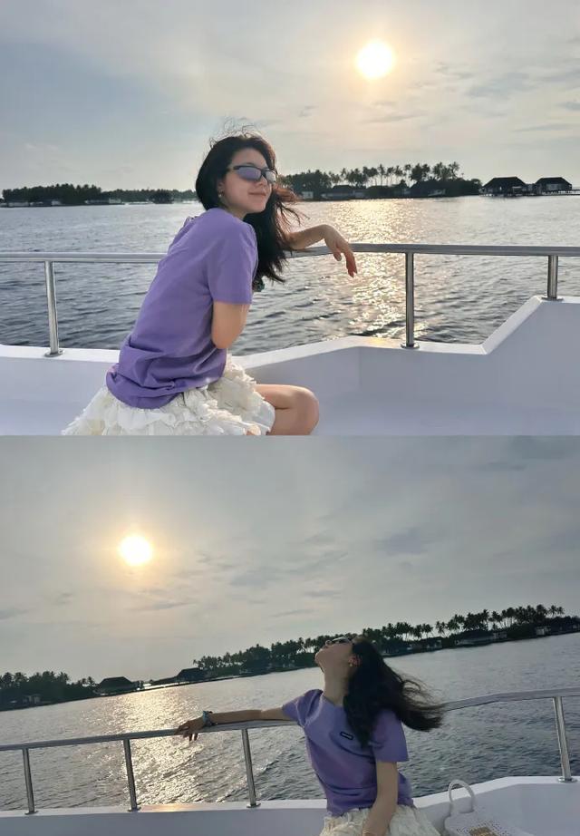 赵今麦沙滩漫步